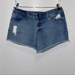 Refuge Denim Shorts Distressed Size 8